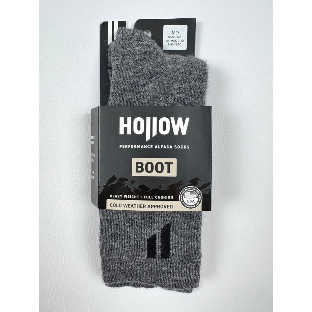 Hollow Performance Alpaca Boot Socks Grey Medium New In Packaging